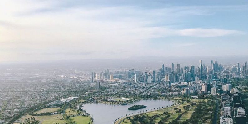 Melbourne - Aerial Shot Of City