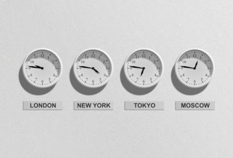24 Hours - London New York Tokyo and Moscow Clocks