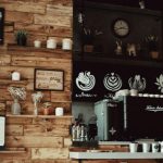 Coffee Shops - Assorted Decors With Brown Rack Inside Store