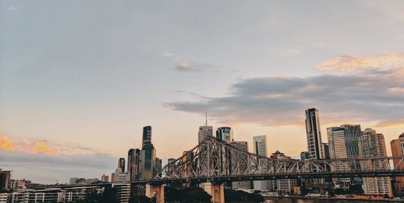 Brisbane - Photo of Bridge and Buildings During Golden Hour